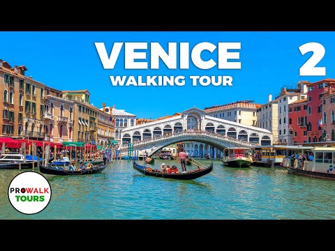 Venice, Italy Walking Tour PART 2 - 4K 60fps - with Captions