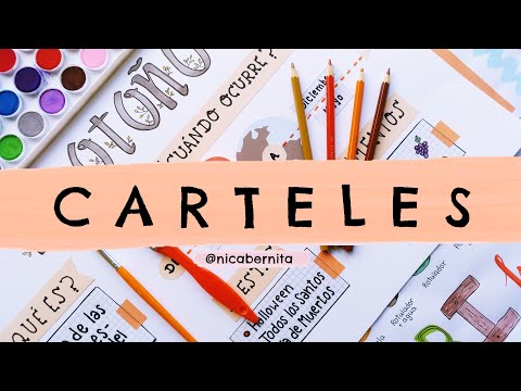 CÓMO HACER CARTELES PARA EXPOSICIONES ❤ LETRAS BONITAS para TÍTULOS GRANDES